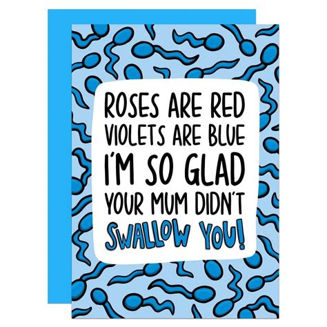 Rude Valentines Poem Card A6 Funny Anniversary Card