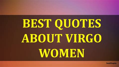 BEST QUOTES ABOUT VIRGO WOMEN - YouTube