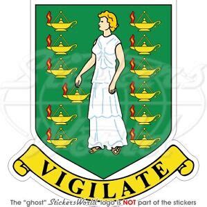 British VIRGIN ISLANDS Coat of Arms CREST Vinyl-Bumper Sticker-Decal