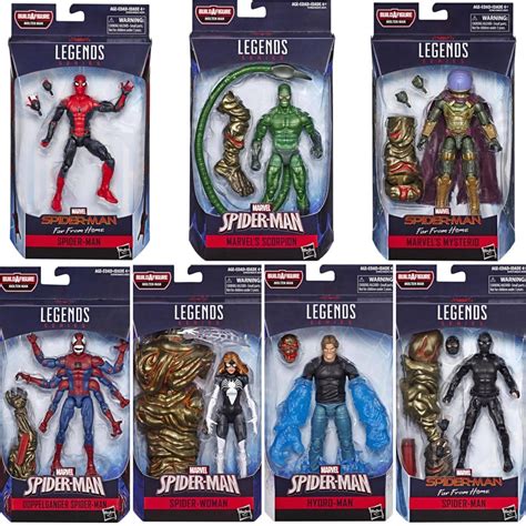 Marvel Legends 6 Spider Man Far From Home Wave 1 Set Of 7 Molten