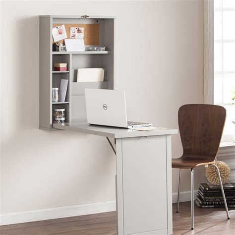 Fold Out Convertible Wall Mount Floating Desk And Reviews