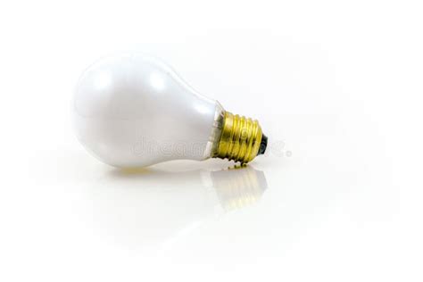 Bulb Light Over The White Background Stock Photo Image Of Electricity