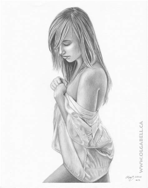 Dibujo a Lápiz Sensual Mujer en Toalla Arte Taringa