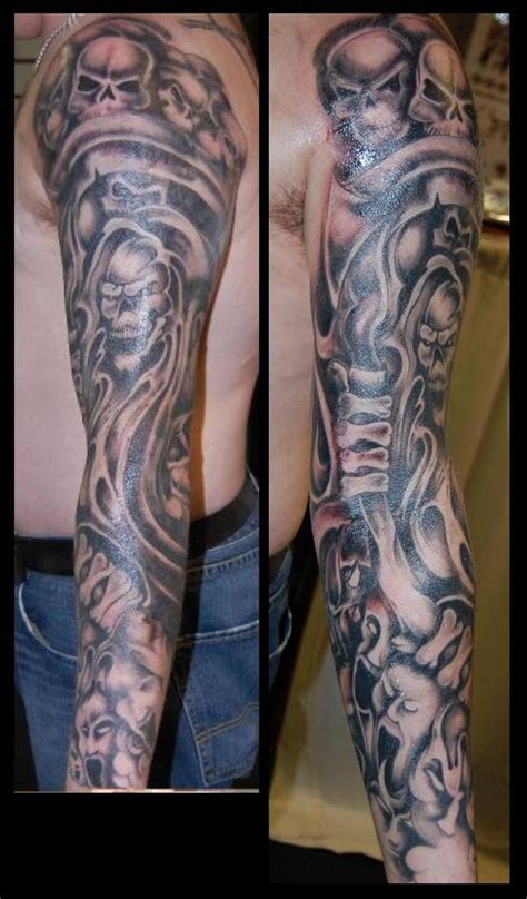 Full Sleeve Grim Reaper Tattoo For Men Tattoos Book 65