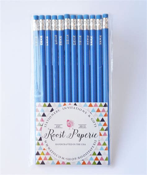 Custom Name Pencils Set Of 12 Pencil Custom Pencils Gold Etsy
