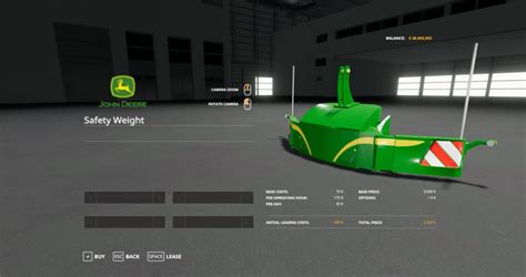 John Deere Safety Weight Fs19 Mod Mod For Farming Simulator 19 Ls