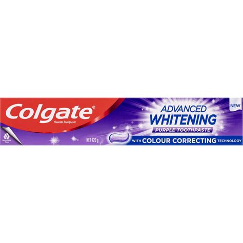 Colgate Advanced Whitening Purple Toothpaste 120g Woolworths
