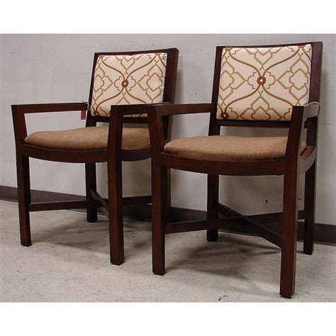Two Tone Upholstered Dining Chairs A Pair Chairish