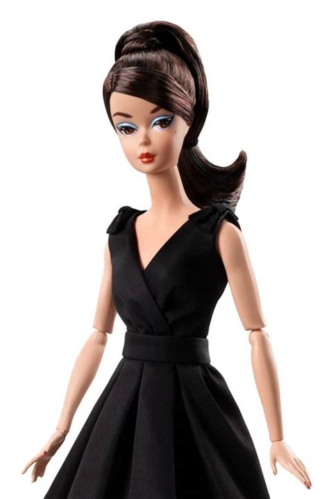 Classic Black Dress Barbie Doll Brunette B`n Doll`s Planet
