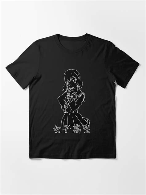 Schoolgirl Alternate Sad Japanese Anime Aesthetic T Shirt By