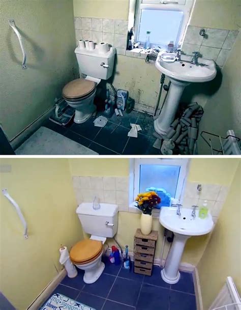 antes y después de la limpieza