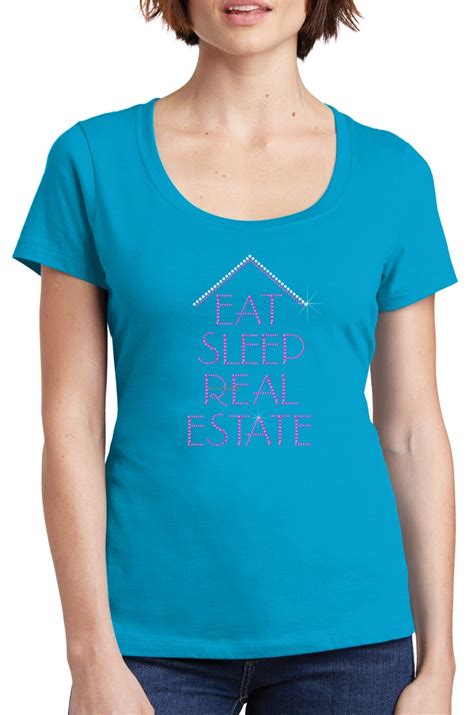 Eat Sleep Real Estate Womens Perfect Weight ® Scoop Neck Etsy