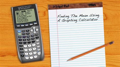 Find the mean using a graphing calculator - YouTube
