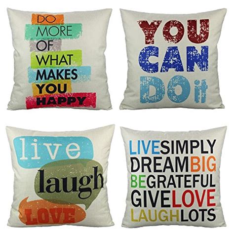 Vakado Inspirational Quotes Saying Outdoor Throw Pillow Covers Colorful