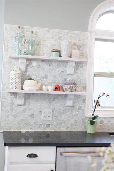 Elevate your kitchen or bathroom with these peel and stick backsplash tile panels. octagon subway tile backsplash - Google Search | Kitchen ...