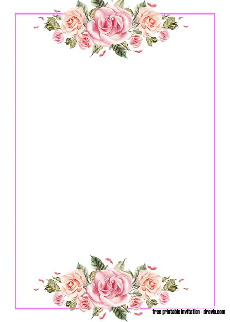 Free Free Pink Floral Invitation Templates Floral Invitations