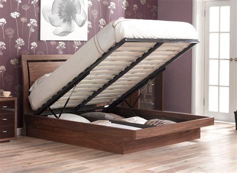 Isabella Wooden D Ottoman Bed Frame 46 Double Walnut Bed Sava