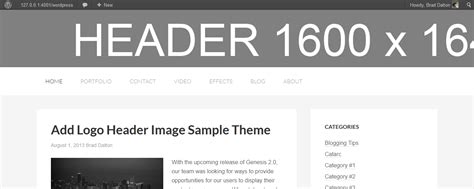 Add Header Image Logo To Genesis 20 Sample Theme