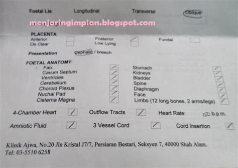 Dr faznita terbaik, details and give good explanation. tavsiye 1. MENJARING IMPIAN: Hasil Detail Scan Dekat Klinik Ajwa