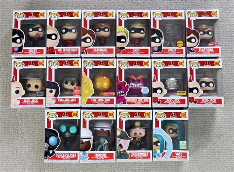 Dan The Pixar Fan Incredibles 2 Funko Pop Complete Collection