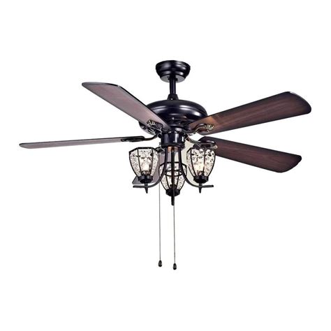 Enclosed ceiling fan lowes williesbrewn design ideas from caged ceiling fan for low ceilings pictures. Home Accessories Inc Mirabelle 52-in Black Indoor Downrod ...