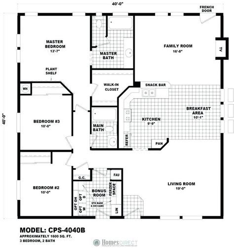 Image Result For 40x40 Floor Plan Manufactured Homes Floor Plans
