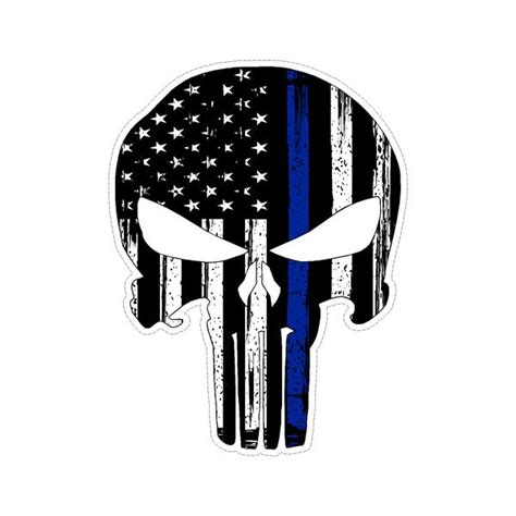 Build and engage with your professional network. Punisher Skull Thin Blue Line Support Police Stressed ...