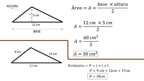 Cómo Calcular El área Y Perímetro De Un Triángulo Youtube