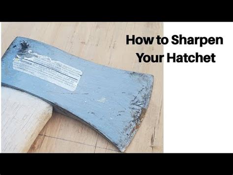 Move the grinder to the edge of the axe. HOW TO Sharpen Your Hatchet with a Stone. - YouTube