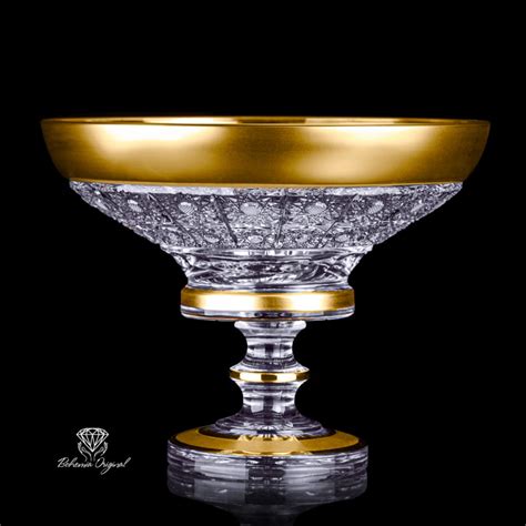 Bohemia Crystal Liqueur Glasses Enamel Gold Design 60ml Bohemia Crystal Original Crystal