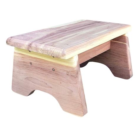 Hand Crafted All Cedar Wood Step Stool Amish Made In Usa Etsy