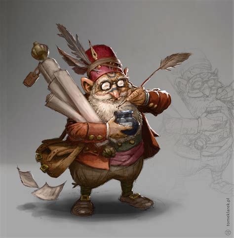 The Chronicler Dwarf Character Design Tomek Larek On ArtStation At Https Artstation Com