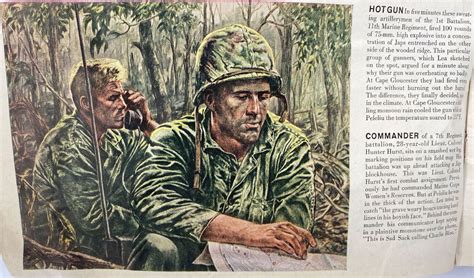 Peleliu Combat Art By Tom Lea From June 1945 Life Magazine Ephemera
