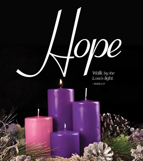 Hope Advent Candle Sunday 1 Bulletin Large Pkg Of 50 Cokesbury