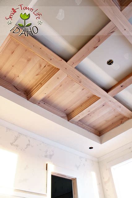 The easiest ceiling projects require you to be familiar with drop ceilings (2' x 2' or 2' x 4' panels) can be installed without the quickhang installation kits we. Remodelaholic | DIY Master Bedroom Wood Coffered Ceiling