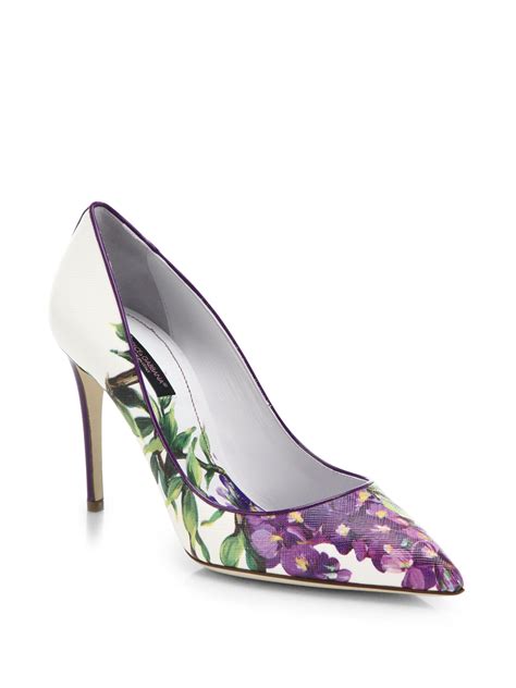 Lyst Dolce And Gabbana Floral Print Pumps