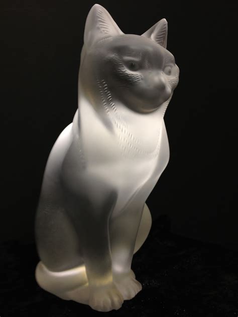 Antiques Art And Collectibles Lalique Crystal Cats