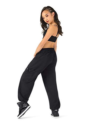Natalie Dancewear Cargo Pant With Drawstring Waistbp104blkmblack