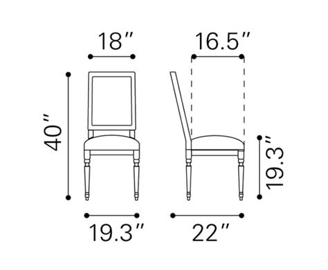 According to the north american association of food equipment manufacturers (nafem), the following chart lists the average allotted square feet per customer by service type. Dining Chair Dimensions | mrsapo.com