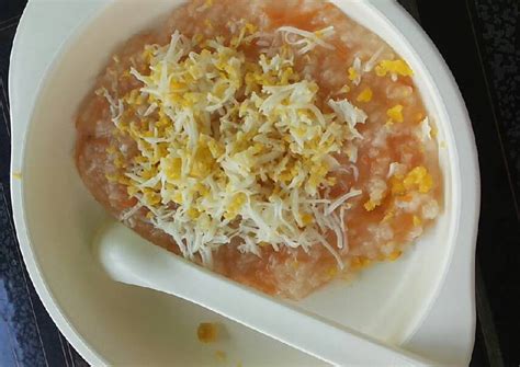 Resep Nasi tim MPASI 9m+ wortel & telur (slow cooker) oleh ...