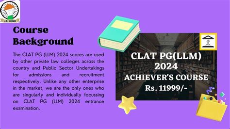 Clat Pg 2024 Course Achievers Class For Clat Pgllm 2024 Coaching
