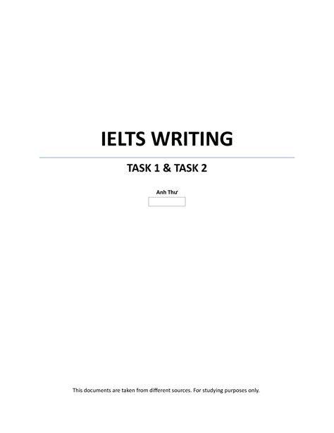Ielts Writing Ielts Training Ielts Writing Task 1 And Task 2 Anh Thư