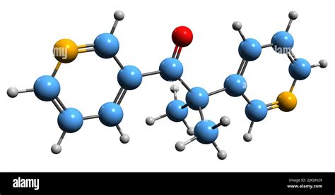 3d Image Of Metyrapone Skeletal Formula Molecular Chemical Structure