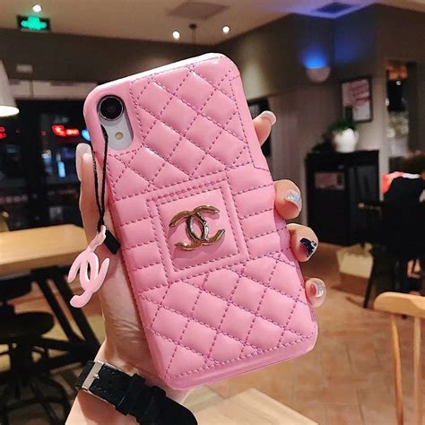 Leather Chanel Iphone X Xs Xr Xs Max 6 6s 7 8 Plus Case Cover Pink
