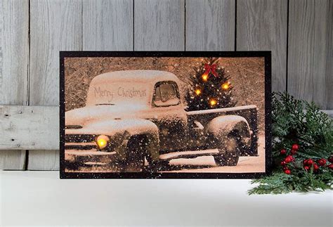 Ohio Wholesale Radiance Lighted Merry Christmas Pick Up Truck Canvas