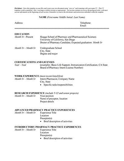 6 undergraduate student cv template packaging clerks internship. Undergraduate Student Resume Format - BEST RESUME EXAMPLES