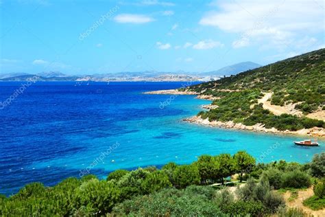 Turquoise Water Near Beach On Turkish Resort Bodrum Turkey — Stock