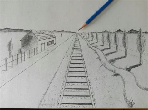 One Point Perspective Railway