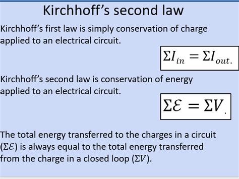 Ocr As Physics Kirchhoffs 1st And 2nd Law Teaching Resources