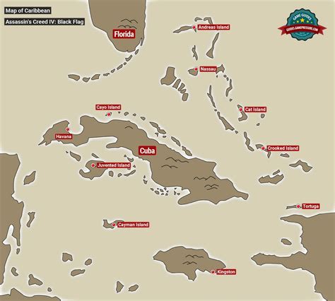 Map Of The Caribbean Basic Info Assassin S Creed IV Black Flag